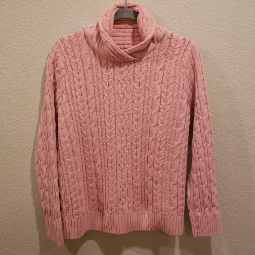 BLUSH PINK Cable knit Sweater